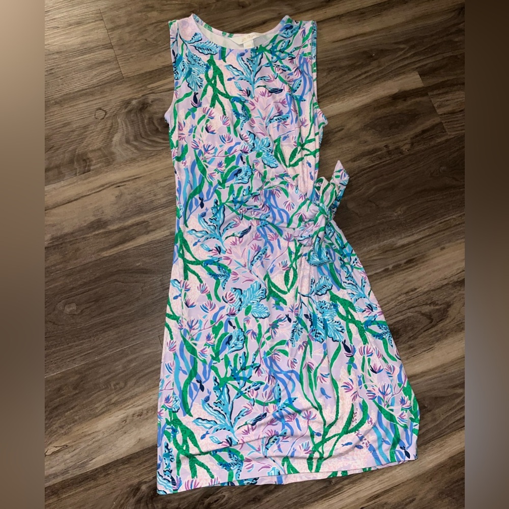 Lilly Pulitzer Pink and Green Sleeveless Dress